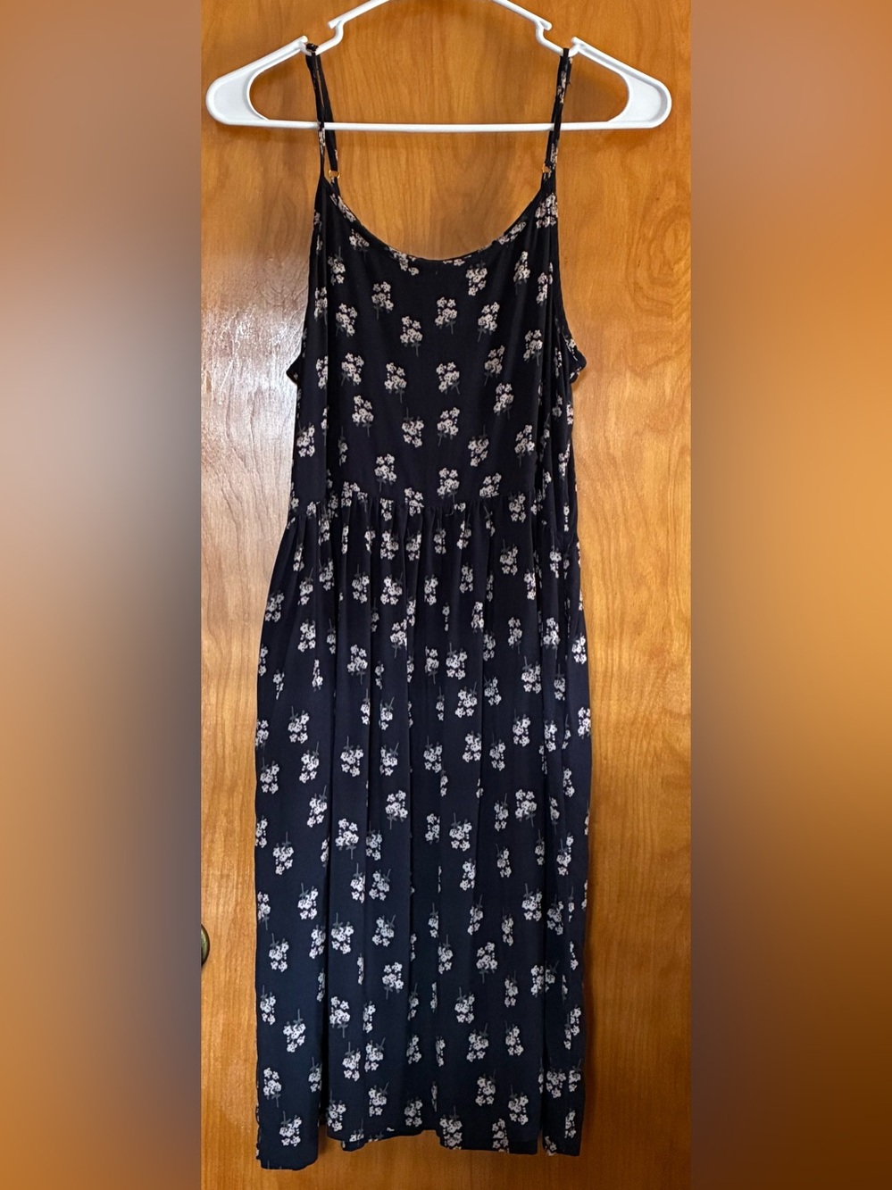 Natural Life Black Floral Midi Dress